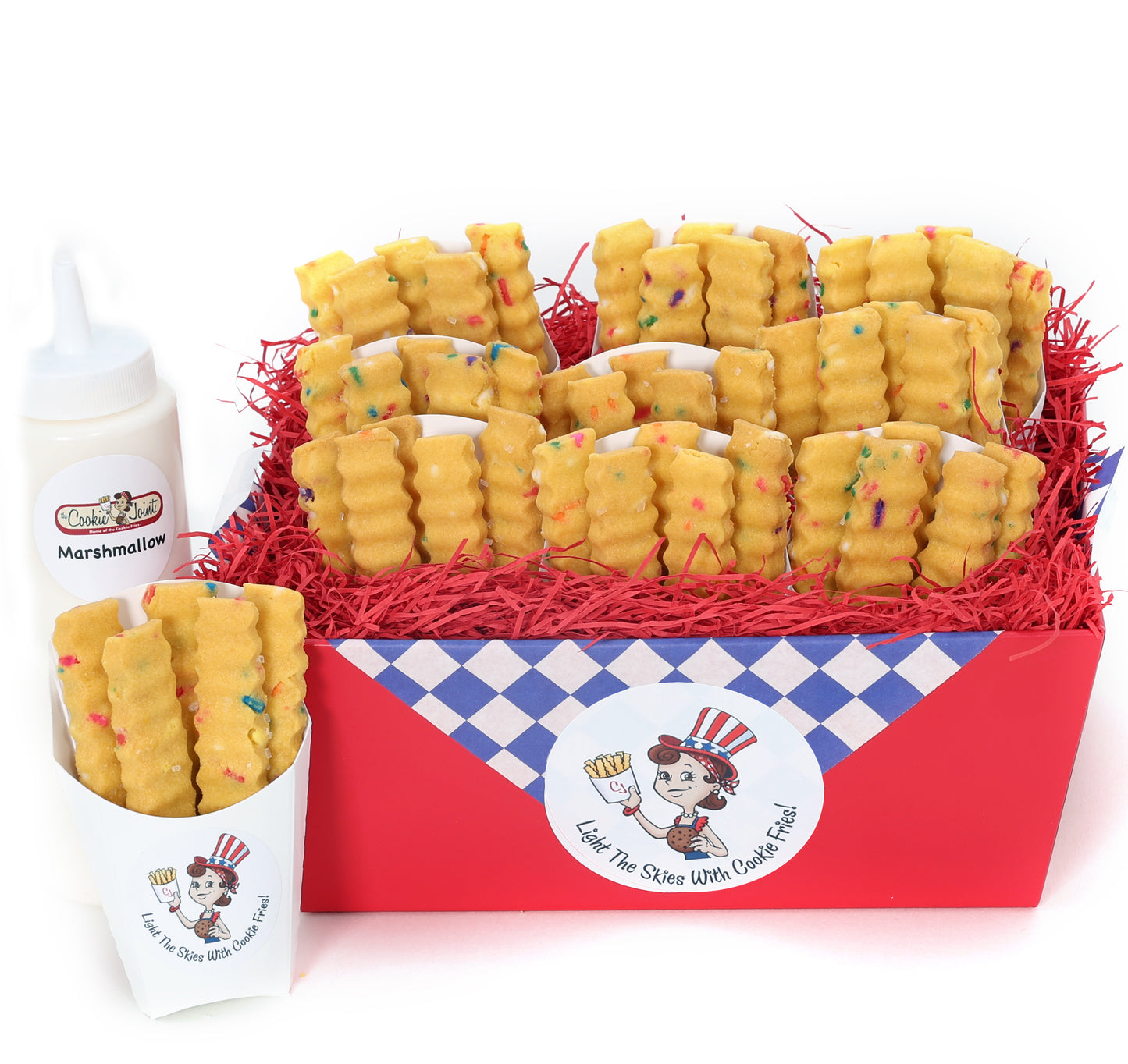 4th of July Gift Basket - 9 Cartons Cookie Fries