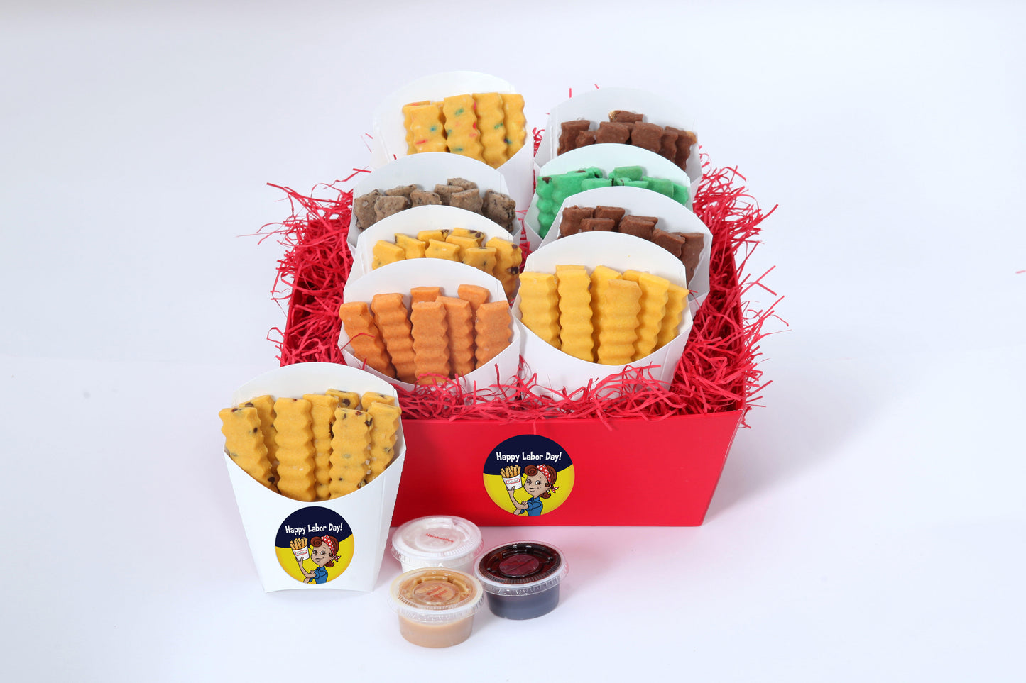 “Labor Day” Cookie Fries Basket: 8 Cartons