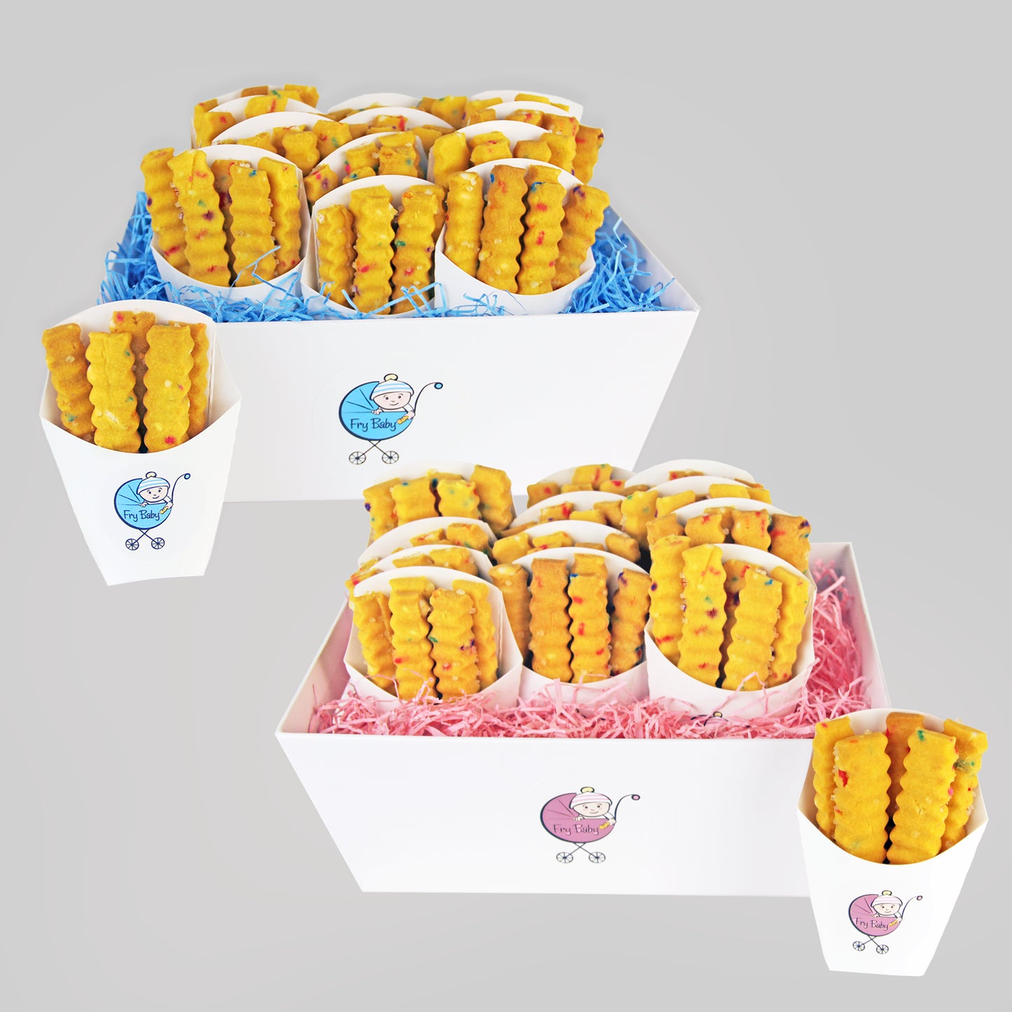Fry Baby Basket - 12 Cartons Cookie Fries