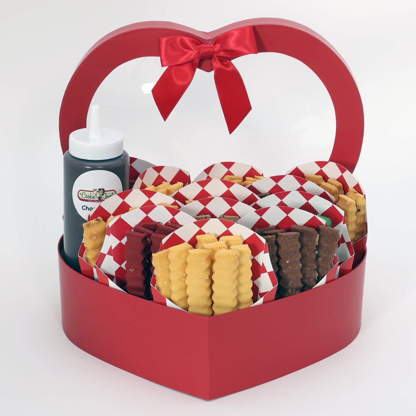 Valentines Gift Basket -12 Cartons Cookie Fries