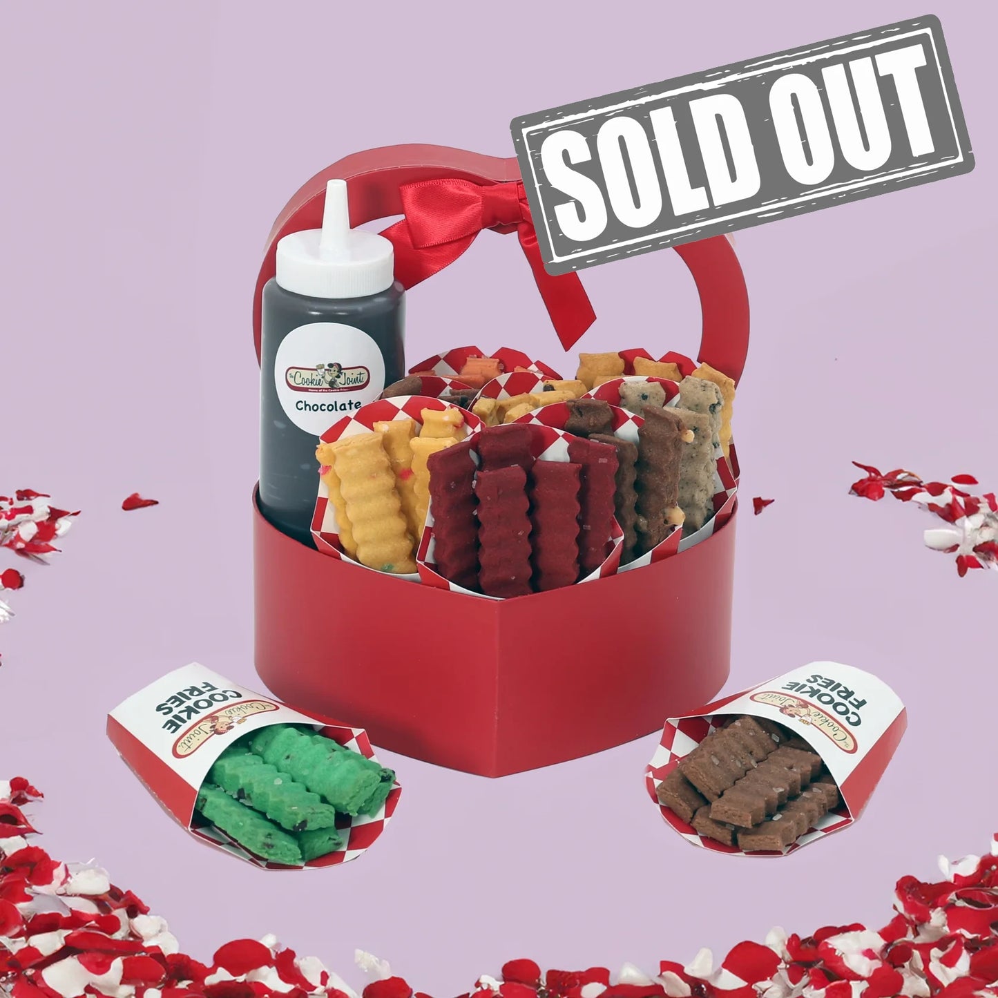 Valentines Gift Basket -8 Cartons Cookie Fries