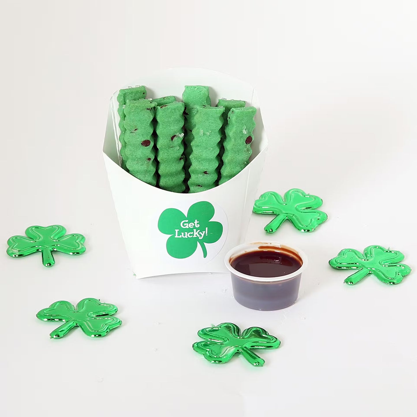 St. Patrick's Day Cookie Fries Basket - 8 Cartons