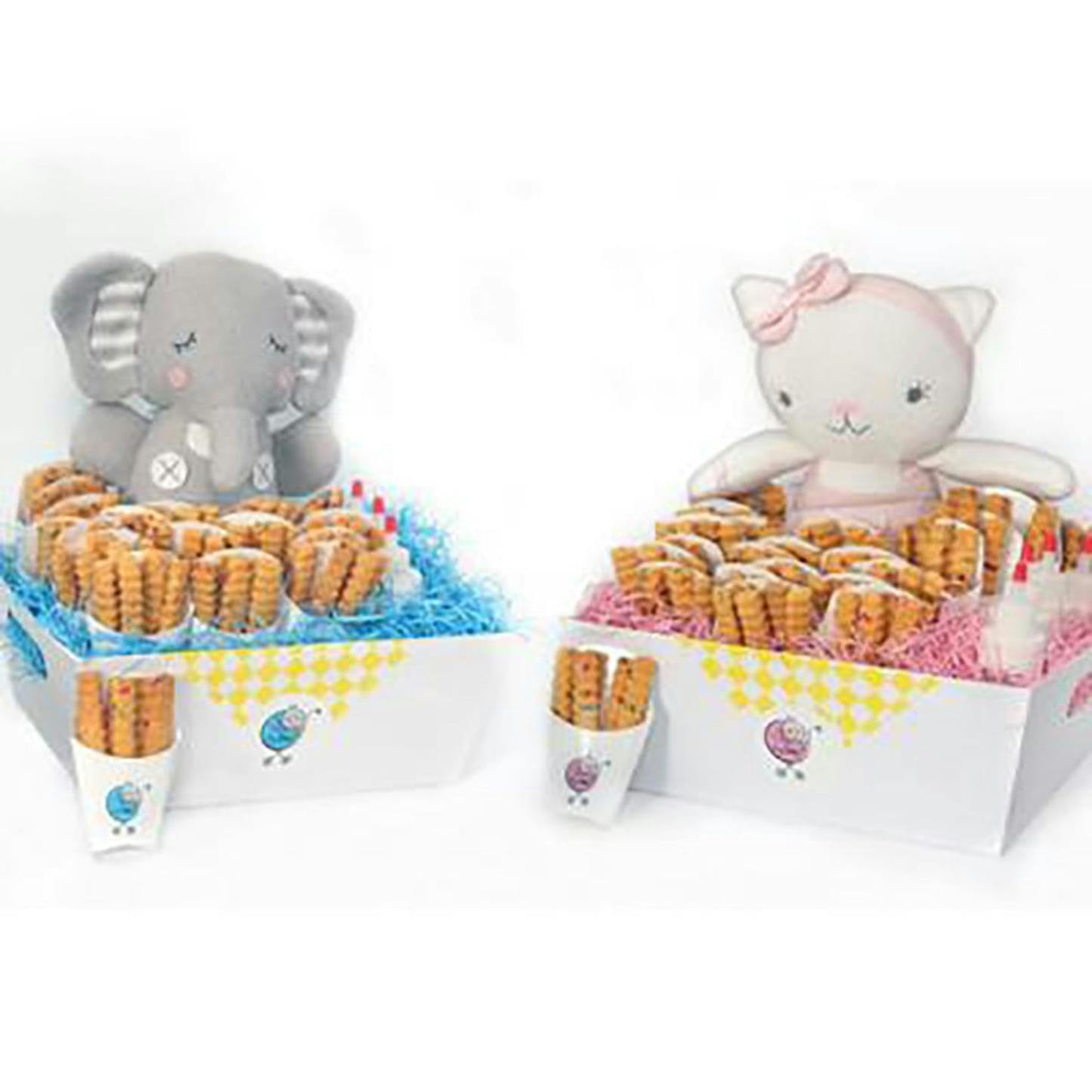 Fry Baby Basket + Plush Toy - 24 Cartons Cookie Fries