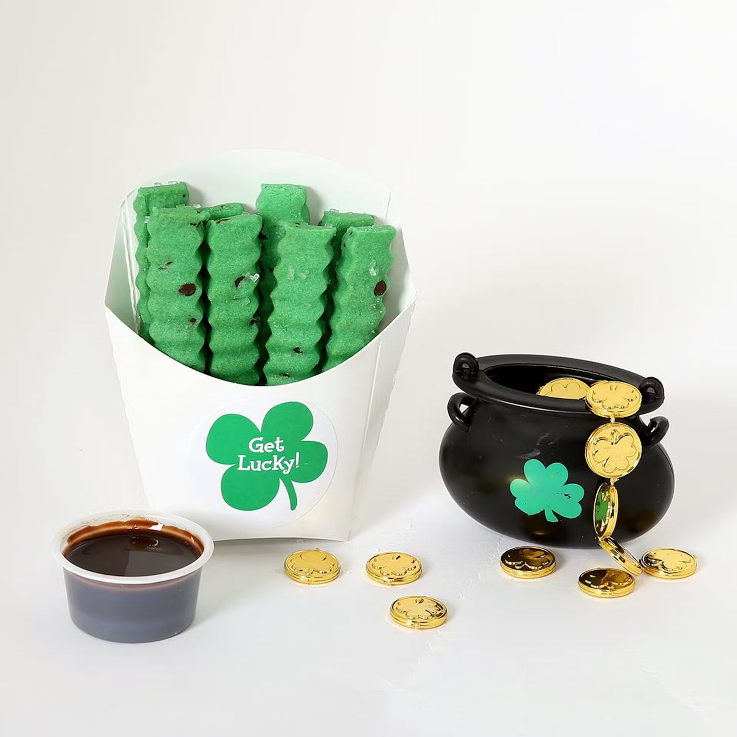 St. Patrick's Day Cookie Fries Basket - 8 Cartons