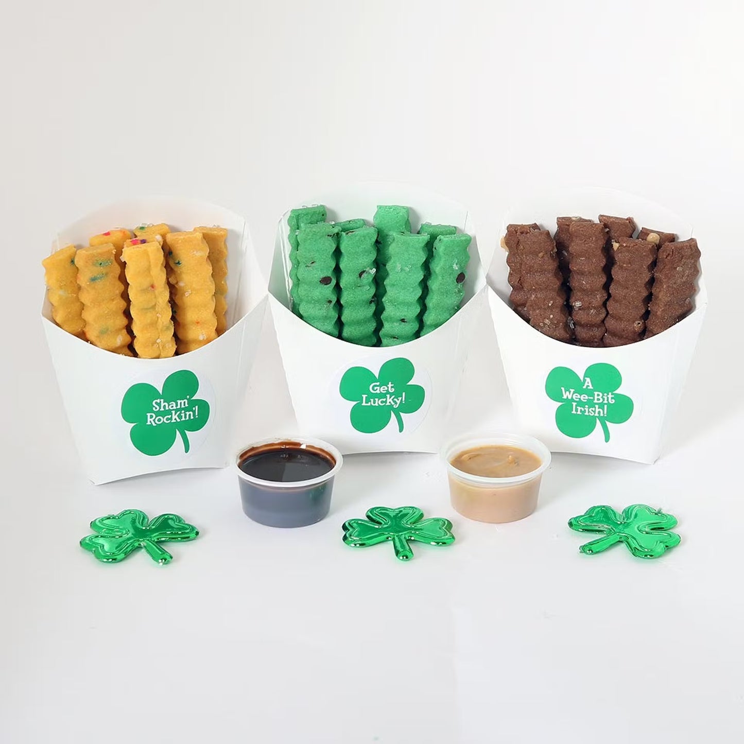 St. Patrick's Day Cookie Fries Basket - 8 Cartons